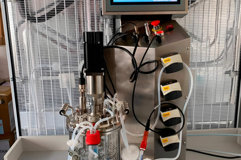 Laboratory glass bioreactor 3L